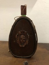 Borraccia Vetro Ricoperta Legno da Collezione