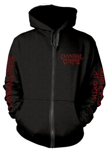 Felpa con cappuccio - zip, nera