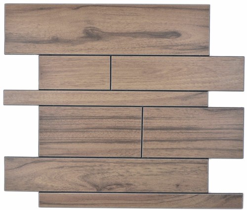 Mosaico alluminio look legno - alluminio, look-legno