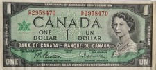 CANADA - UN DOLLARO BANK OF CANADESE SERIE OTTAWA 1967 .