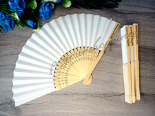 set 30 ventagli in legno matrimonio personalizzati con incisione nome sposi data