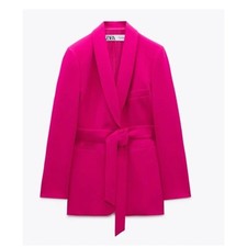 Blazer ZARA rosa fucsia collo