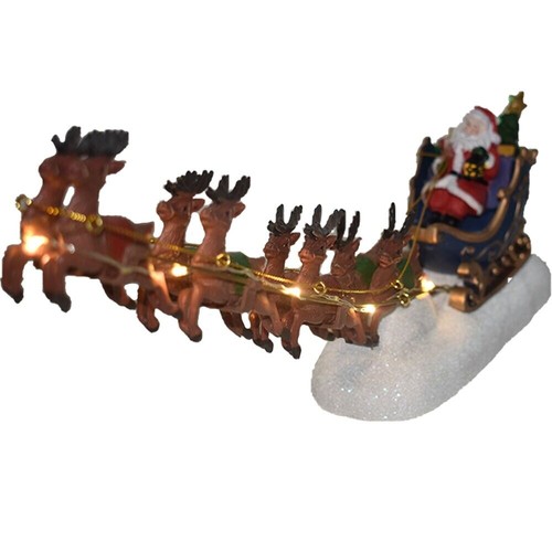 Babbo natale rosso slitta - , con