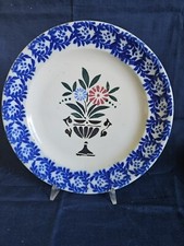 XIX sec. Vicentini Del Giglio Piatto Popolare Fiori -nic-