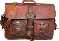 Messenger vintage in pelle 18 pollici per custodia computer portatile borse a...