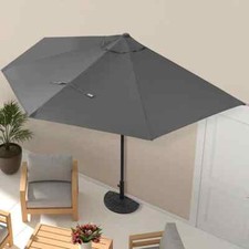Ombrellone da Giardino L300XP 150 H250 mt in Alluminio  BALCONE GRIGI0 MEZZALUNA