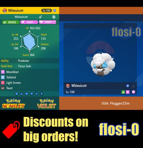6iv shiny whimsicott - shiny,