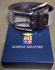 Cintura Unisex Grigia Marina Militare pelle Misure  95 - 100 - 105 - 110 - 115.-