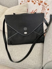 Borsa busta/tracolla vintage Fendi FF logo tela messenger nera