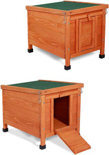 Gabbia Coniglio Legno Casetta Animali Da Compagnia Gabbia Esterno 43X43X52 Cm