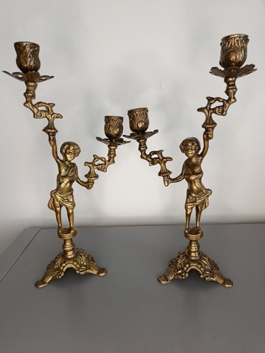 Coppia candelabri vintage - , con