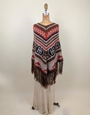 Poncho cabina lana fatto a