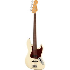 Fender American Professional II Jazz Bass Fretless RW Olympic White - basso elettrico