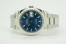 Rolex Datejust 36 116200 36mm Blue Dial Oyster Roulette Date 05/2019 CV16
