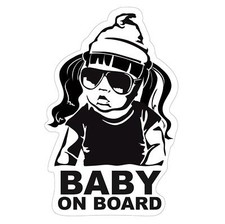 Baby On Board Ragazza Adesivo