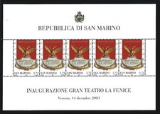 2003  San Marino  - Foglietto LA FENICE . Perfetto . Gomma Integra **