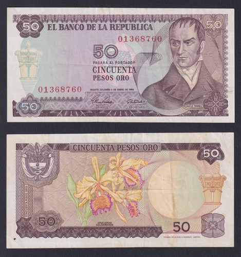 Banconota colombia pesos - colombia,