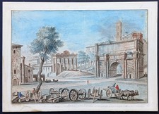 Stampa antica Roma Foro Romano