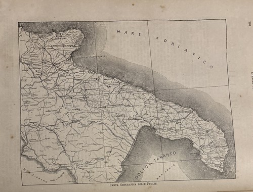Carta geografica le - -, puglie
