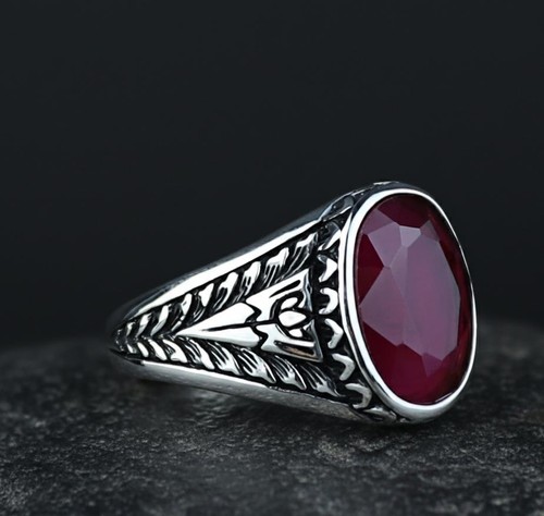 925 men handmade natural - men, ruby