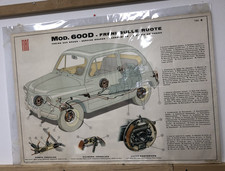 6 technical boards Fiat 600 D