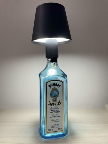 Lampada led bottiglia gin - lampada,