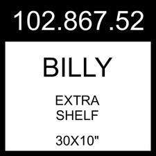 IKEA BILLY Extra Shelf Glass