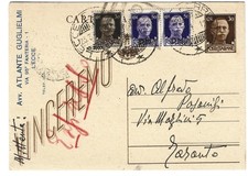 STORIA POSTALE REGNO DEL SUD CON SEDE A SALERNO RARO PM