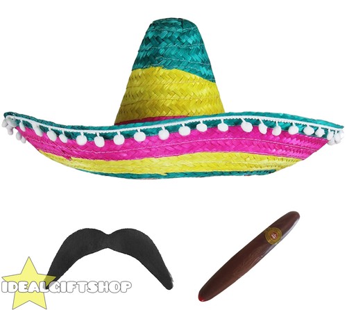 Multicoloured mexican sombrero - multicoloured,