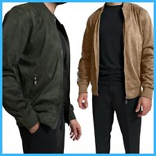 Giubbotto da uomo giubbino leggero giacca camoscio primaverile scamosciata L XL