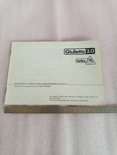 allegato al manuale uso manutenzione originale Alfa Romeo Giulietta Turbodelta