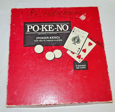 PO-KE-NO Pokeno gioco da tavolo vintage anni 60 vintage poker-keno card game SPEDIZIONE GRATUITA