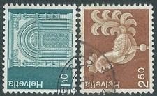 1975 SVIZZERA USATO ARCHITETTURA E LAVORI ARTIGIANALI 2 VALORI - US15-5