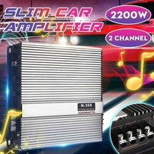 POTENTE AMPLIFICATORE AUTO 2200 WATT 2-1 CANALI/MONO 280WATT RMS CASSE SUBWOOFER