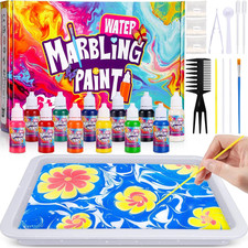 Water Marbling Paint Kit for Kids, Arts and Crafts Kids 6-12 12 colors 