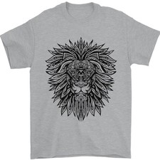 Mandala Leone T-Shirt 100% Cotone