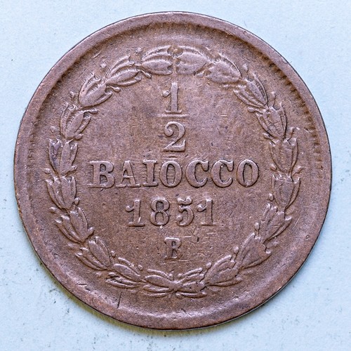 Pio baiocco 1851 anno - baiocco,