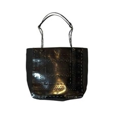 Borsa a tracolla Prada Nylon Patent nera vintage autentica