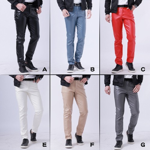 Pantaloni uomo pelle skinny - pantaloni,