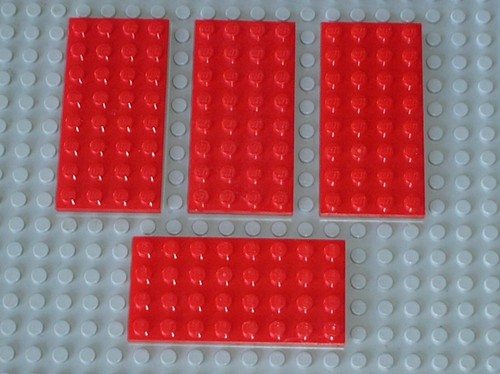 Lego red plate x - lego,