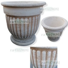 Vaso fioriera cm 45  per esterno in cemento marmo travertino pietra pianta Vasi