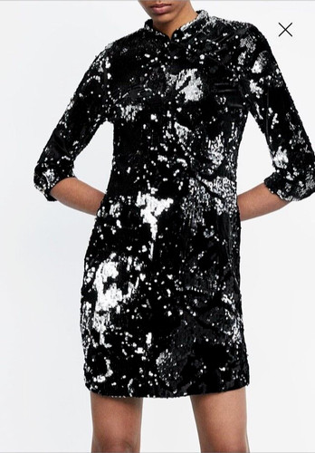 Zara pailletten kleid - zara,