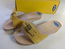 Sandali Scholl in nabuk giallo