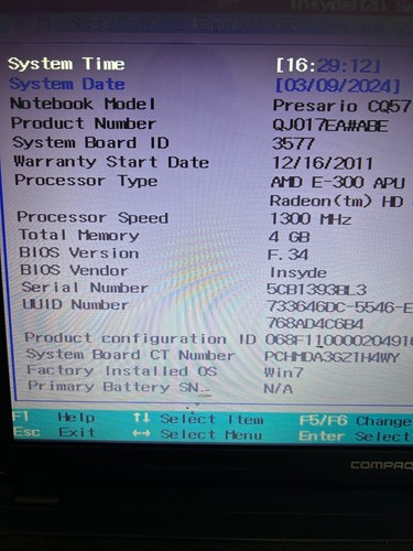 Placa base portatil compaq - base, de