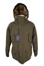 MANIFATTURA CECCARELLI giaccone imbottito UOMO wax FISHERMAN PARKA VERDE scuro