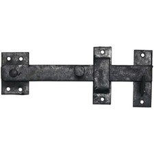 Barra a goccia per cancello in ghisa massello resistente con pomello e chiusura a leva