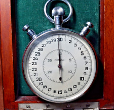 Cronometro SLAVA vintage 3 pulsanti meccanico sovietico con scatola revisionato