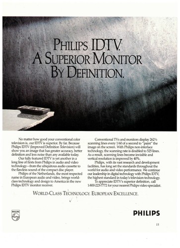 Philips idtv superior monitor - idtv,