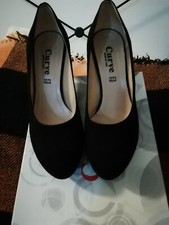 decoltè donna camoscio nere