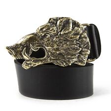 Cintura in pelle con fibbia in